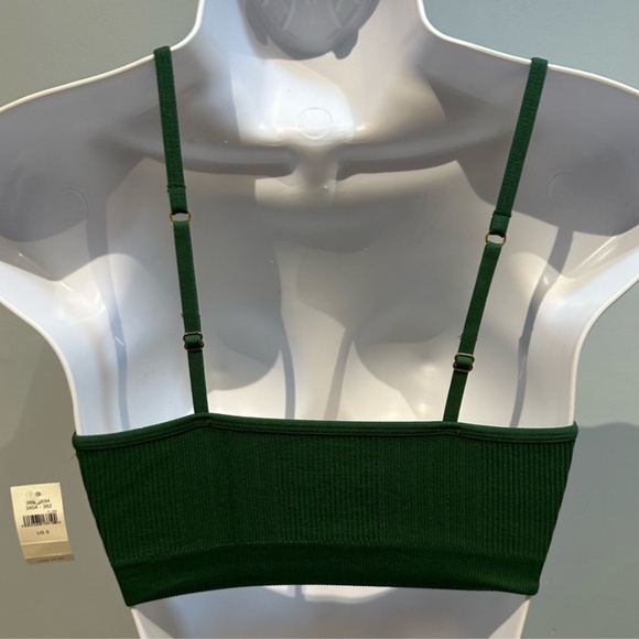 Aerie Plunge Ribbed Ring Bralette Green Size Small New with Tag - Picture 6 of 11